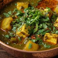 Pommes de terre et épinards au paneer