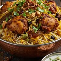 Biryani au poulet ou poulet tikka